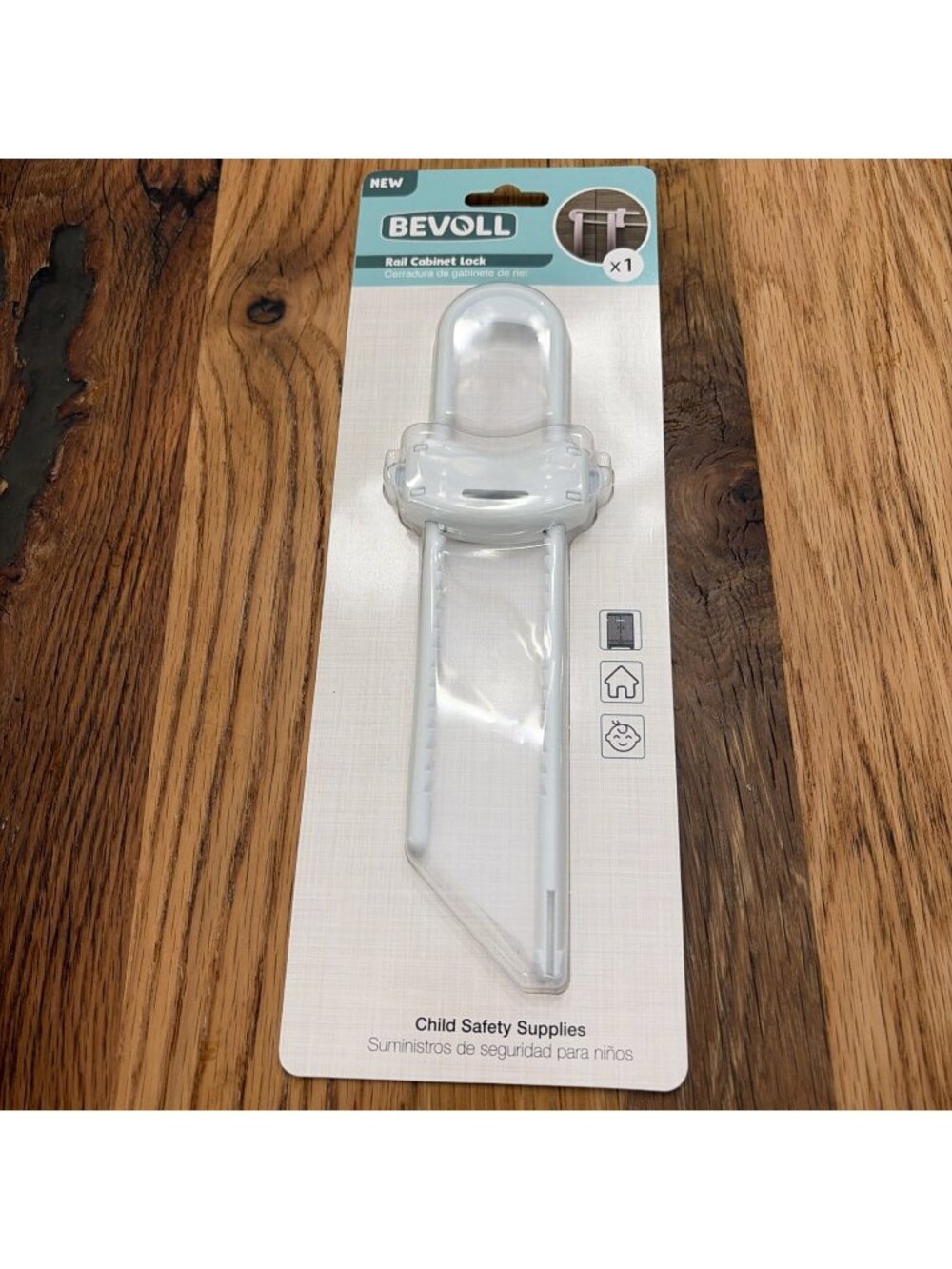 Bevoll Rail Cabinet Lock New Child Safety White New